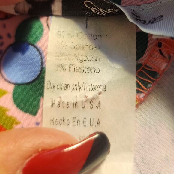 Eva Rose Dress Small Strawberry Retro 50s Rockabilly Cherrygirl Cottagecore - Picture 5 of 9